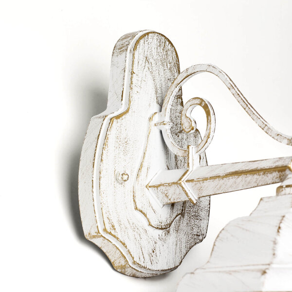 Lampe dextérieur rustique BREST en blanc or IP44 E27