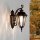 Lanterne murale rustique extérieure IP44 noir or antique
