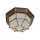 MILANO Plafonnier E27 cuivre antique IP44 Ø27cm