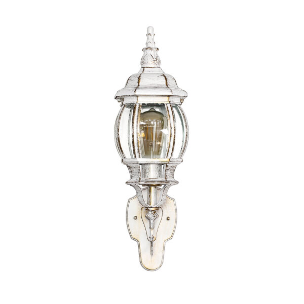 Applique murale dextérieur BREST en blanc doré IP44