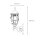 Applique murale dextérieur BREST en blanc doré IP44