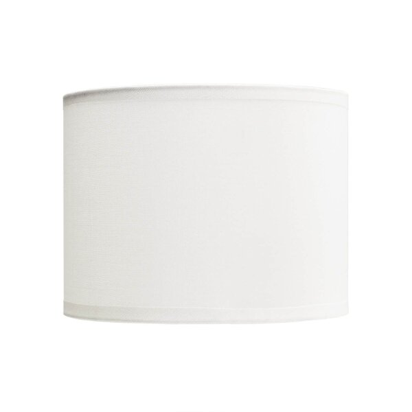Abat-jour Tissu Cylindre Blanc pour lampe de table E14