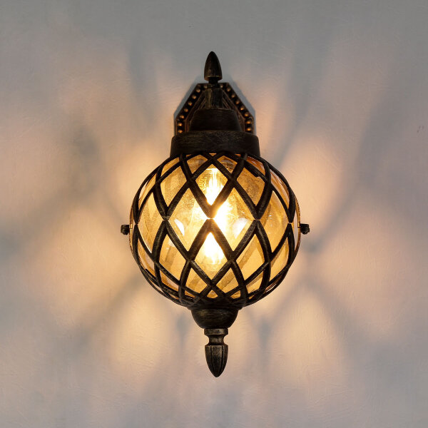 Lampe murale dextérieur en cuivre antique IP44 Vintage