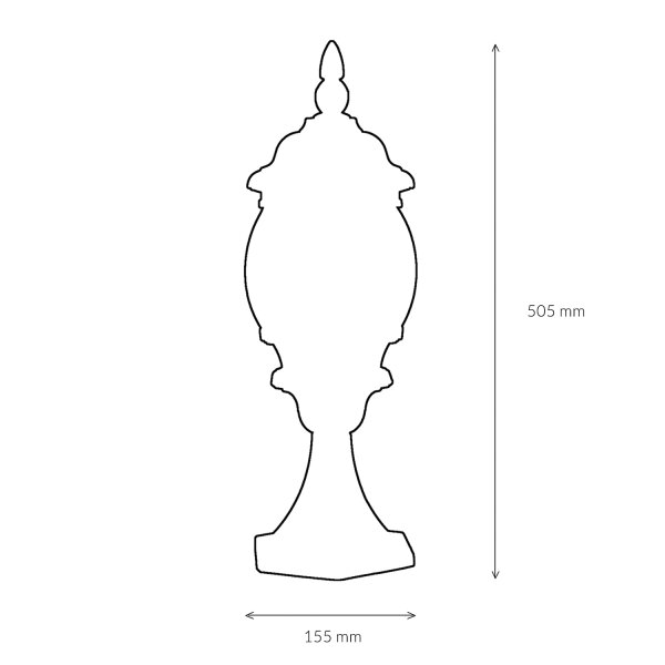 Lampe de socle rustique blanc or 50cm IP44 E27
