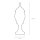 Lampe de socle rustique blanc or 50cm IP44 E27
