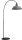Lampadaire XXL Gris H:186cm Industrie artisanale