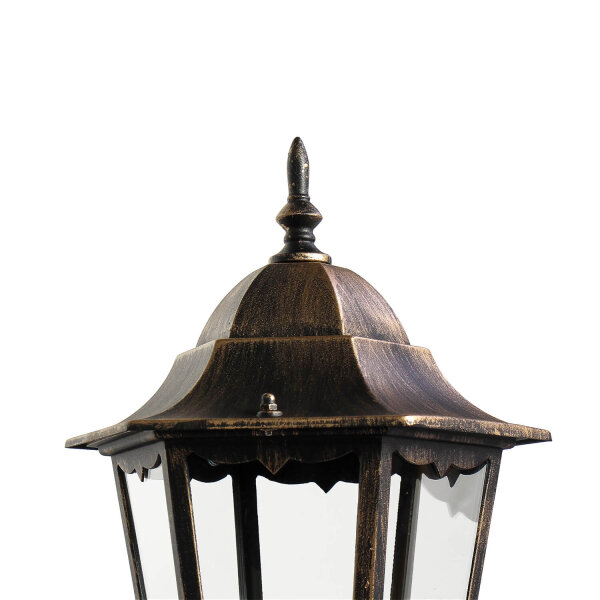 Lampadaire extérieur noir cuivre résistant aux intempéries 1,13m BRISTOL II