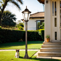 Lampadaire extérieur noir cuivre résistant...