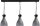 Grande lampe suspendue Gris Industrie artisanale
