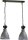 Premium Suspension Gris Design Loft fait main