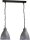 Premium Suspension Gris Loft Style industriel