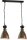 Suspension industrielle Loft Marron Blanc Made in EU