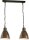 Loft Lampe &agrave; suspendre Marron Style industriel fait main