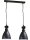 Loft Lampe suspendue Noir M&eacute;tal Style industriel