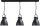 Suspension noire orientable Industrial Style