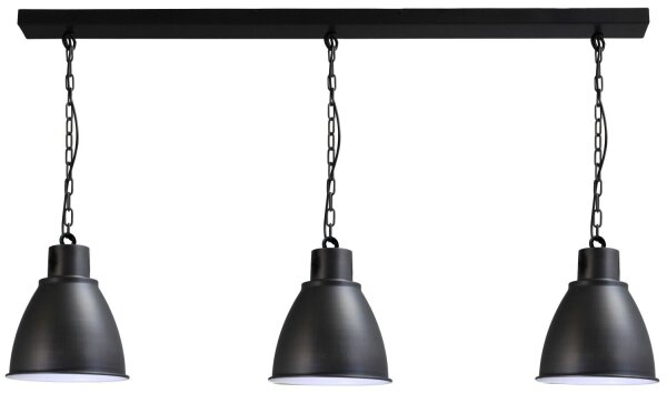Grande lampe à suspendre Noir Métal Made in EU Premium