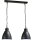 Suspension industrielle E27 brun rustique