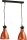 Suspension en cuivre Grand design industriel loft