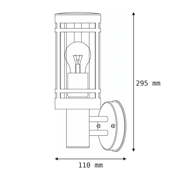 Lampe murale extérieure Acier inoxydable Moderne IP44 Jardin Cour