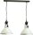 Lampe &agrave; suspendre blanche orientable 2xE27 &Oslash;45cm artisanale