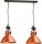 Premium Lampe &agrave; suspendre cuivre orientable 2xE27 &Oslash;45cm