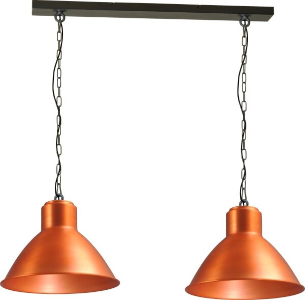 Suspension design cuivre 2xE27 Ø45cm fait main